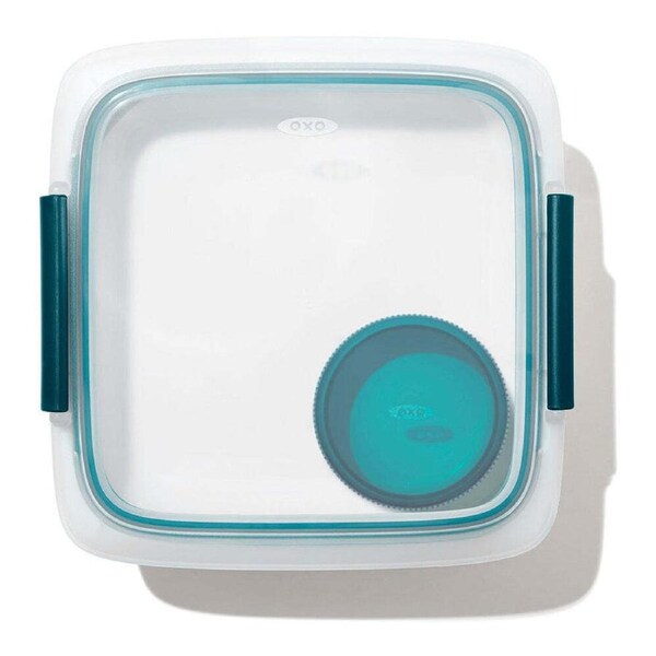 Oxo Prep & Go 20cm Plastic Salad Container w/ Lid Square Food Storage Lunchbox