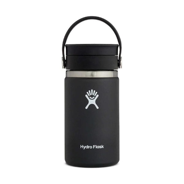 Hydro Flask Wide Mouth 354ml Insulated S/S Bottle Tumbler w/ Flex Sip Lid Black