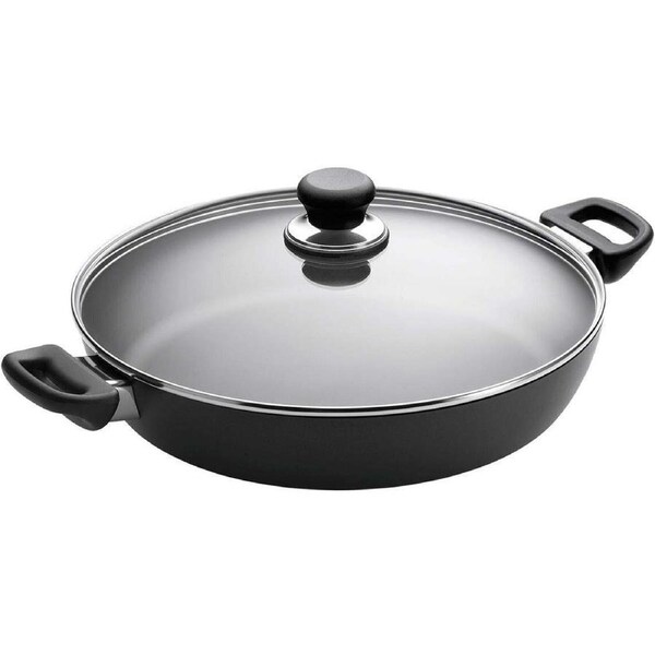 Scanpan Classic Induction 32cm Non-Stick Chef Pan w/ Lid Round Sauteuse Black