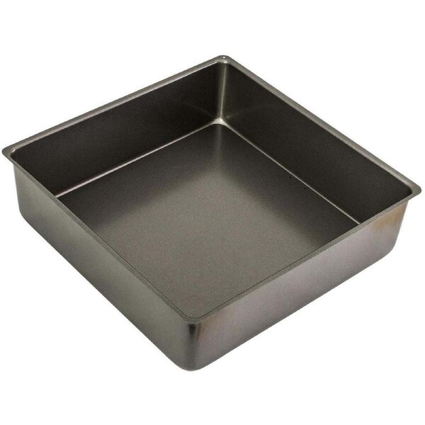 Bakemaster Loose Base Carbon Steel 30cm Square Cake Pan Oven Baking Mould Grey