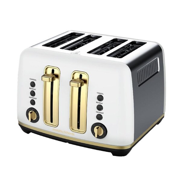 Morphy Richards Ascend Soft Gold 4 Slice Toaster - White
