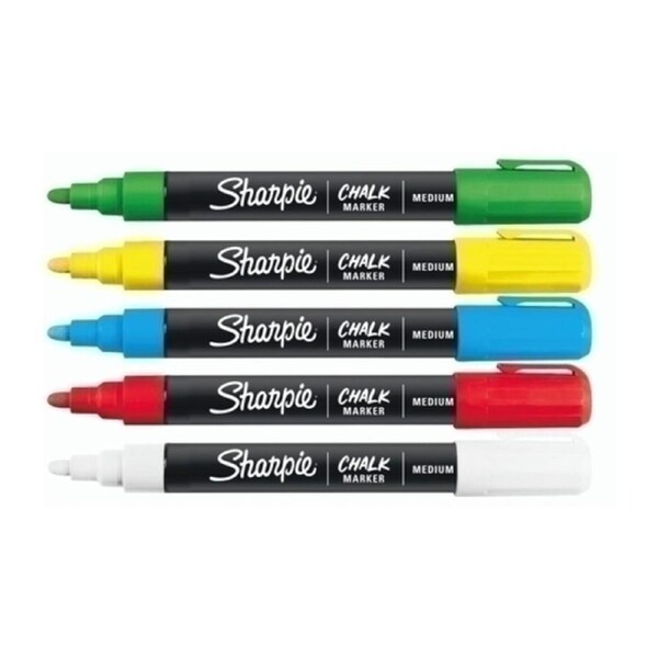 Sharpie Chalk Wet Markr Ast Pk5 Bx4