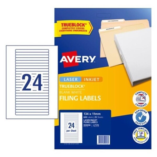 Avery File Label L7170 24UP Pk25