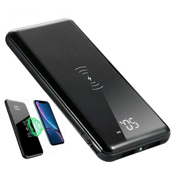 20000mAh Wireless Power Bank Fast Charging Dual USB Portable Bank 2USB Portable Battery Charger