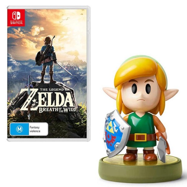 The Legend of Zelda: Breath of the Wild with Links Awakening Amiibo Bundle
