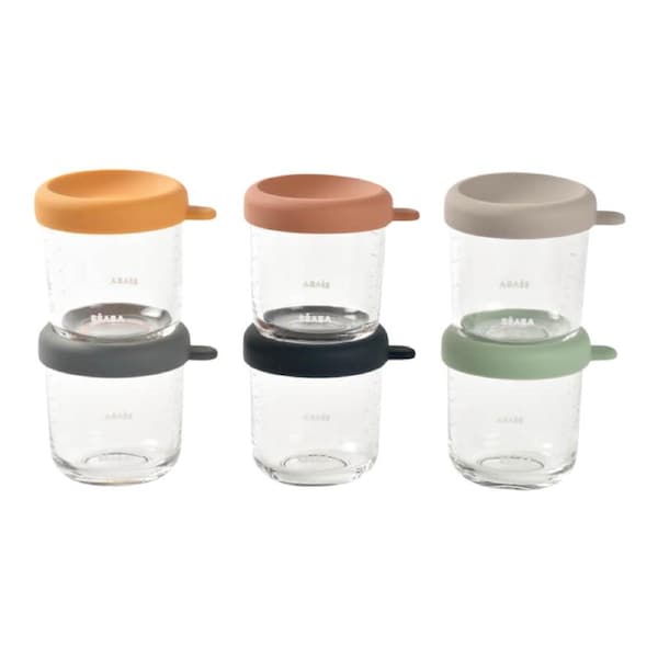 Beaba Glass & Silicone Containers 6 Pack - 250ml