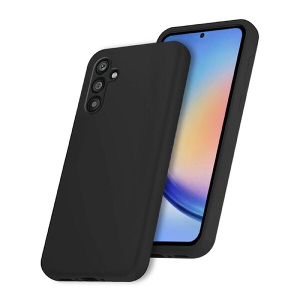 ZUSLAB Galaxy A35 Case Nano Silicone Shockproof Gel Rubber Bumper Protective Cover for Samsung (2024) - Black