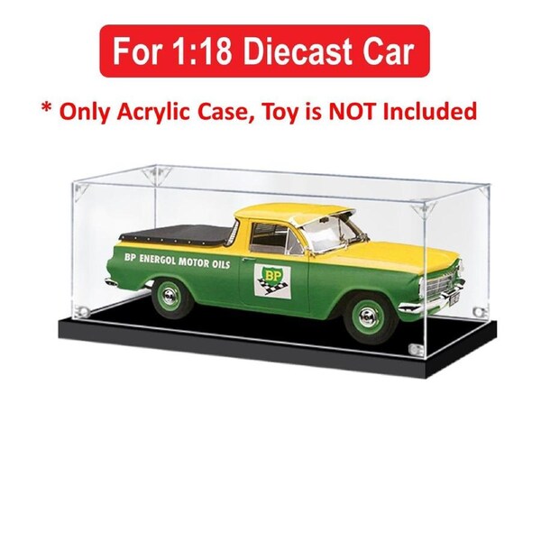Acrylic Display Case for 1:18 CLASSIC CARLECTABLES HOLDEN EH UTILITY BP LIVERY Diecast Car Model Figure Storage Box Dust Proof Glue Free