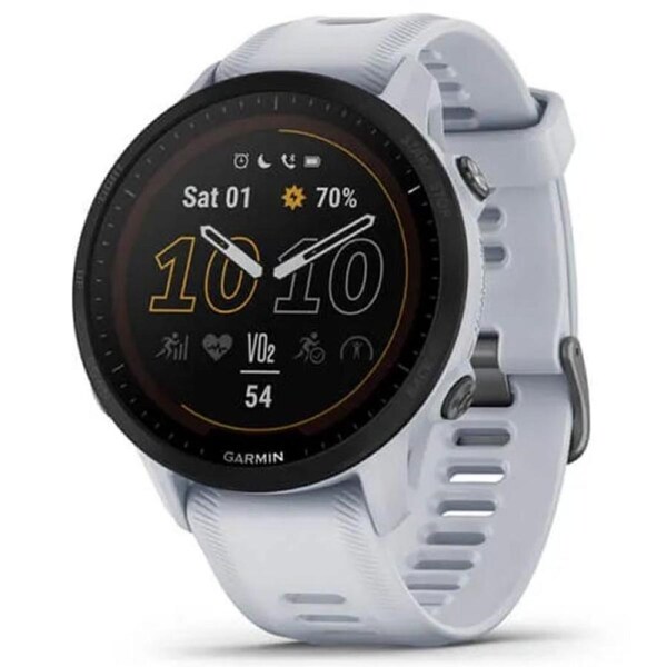 Garmin Forerunner 955 GPS HR Solar Watch - Whitestone
