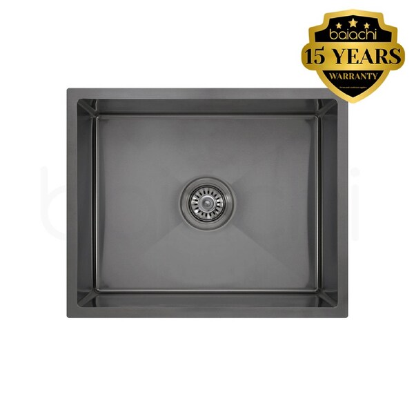 540X440mm Handmade Laundry Kitchen Sink Top/Under Mount Gun Metal