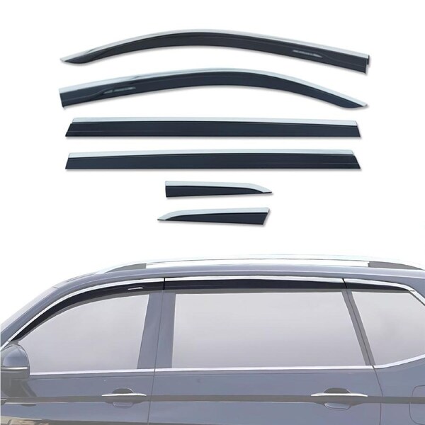 Stainless Trim Weather Shields for Volkswagen Tiguan L Allspace 2016-2025