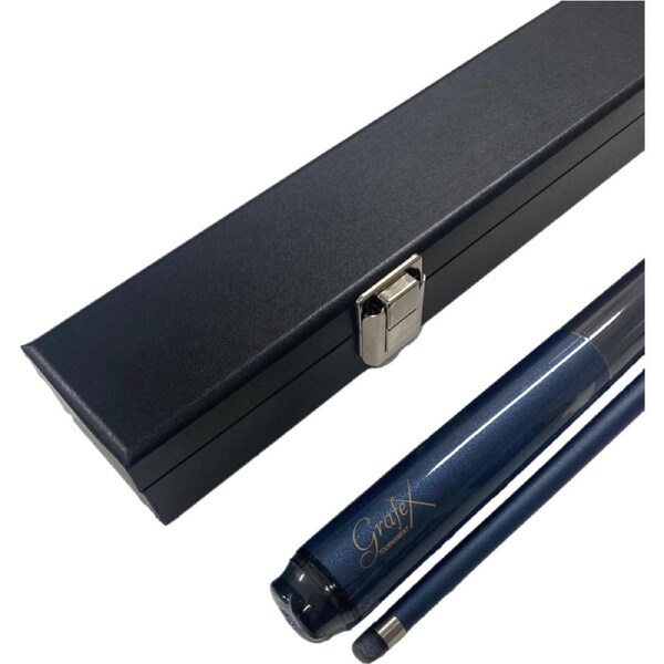 Grafex Tournament Blue New Multi-Weight System Graphite Pool Snooker Billiard Cue and Black Cue Case