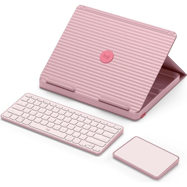 Logitech Casa Pop-Up Desk Keyboard & Touchpad Bohemian Blush Pink