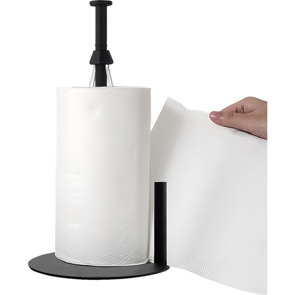 ACA Stainless Steel Kitchen Countertop Paper Towel Roll Holder 31cm in Black