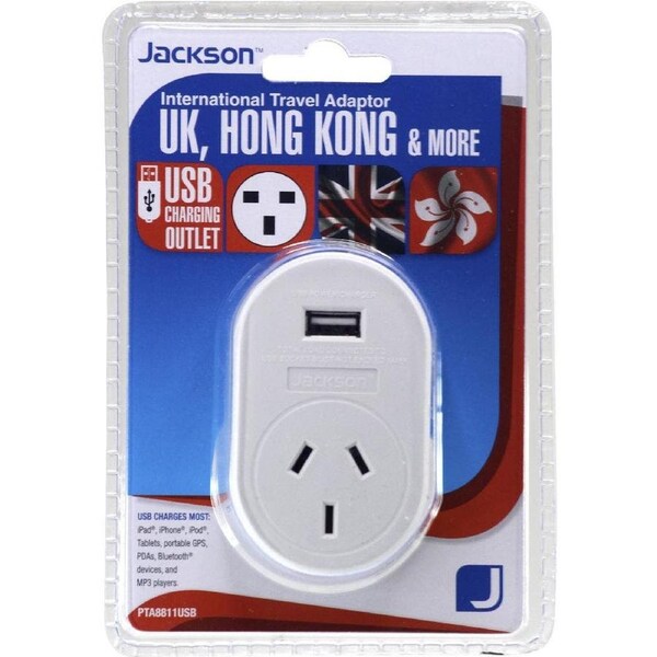 Jackson Outbound USB Travel Adaptor - UK