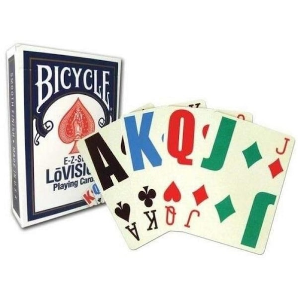 Bicycle E-Z See/Lo Vision Jumbo Index Playing Cards