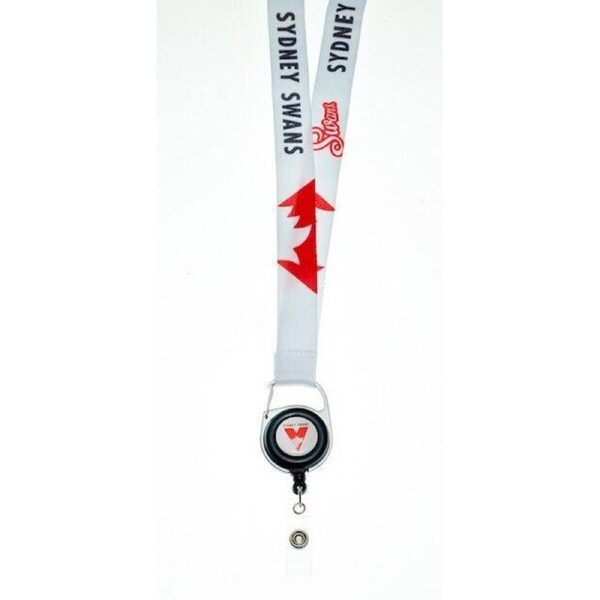 AFL Lanyard with Retractable ID Clip - Sydney Swans - TROFE