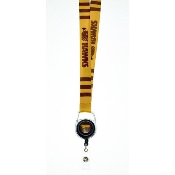 AFL Lanyard with Retractable ID Clip - Hawthorn Hawks - TROFE