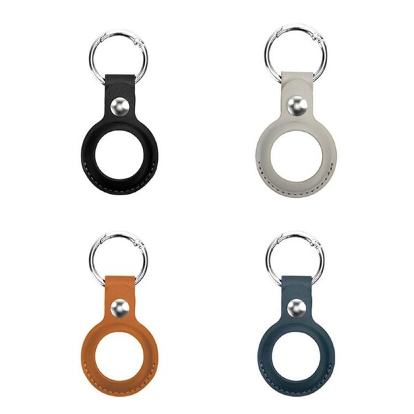 Laser 4-Pack AirTag Key Ring - Vegan Leather, Elegant & Practical