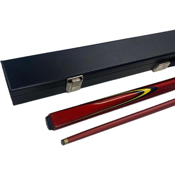 Cuemaster BURGUNDY Metallic Pool Snooker Billiard Cue and Black Cue Case