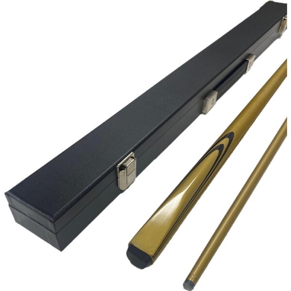 Cuemaster GOLD Metallic Pool Snooker Billiard Cue and Black Cue Case