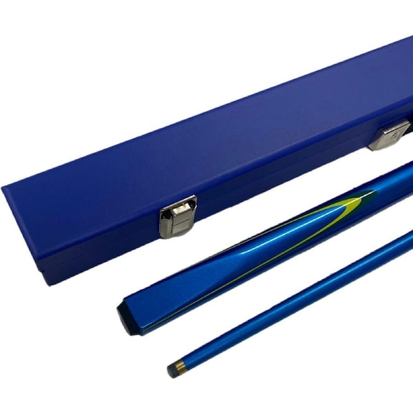 Cuemaster BLUE Metallic Pool Snooker Billiard Cue and Blue Cue Case