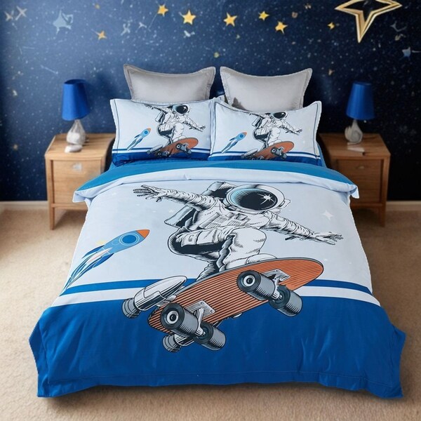 Astronaut Kids Quilt/Doona/Duvet Cover Set - Single Size