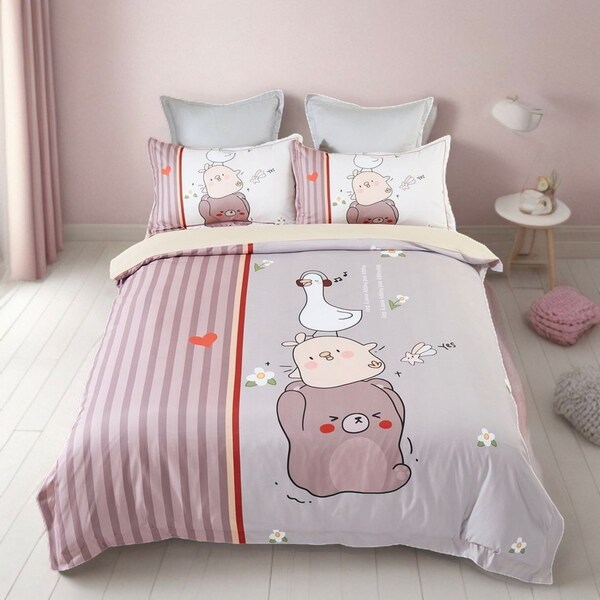 Duck Kids Quilt/Doona/Duvet Cover Set - Double Size