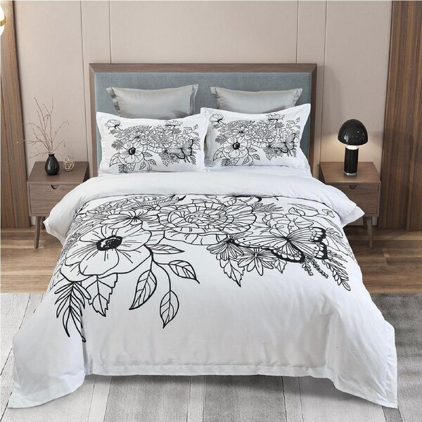 Viene Floral Quilt/Doona/Duvet Cover Set - King Size