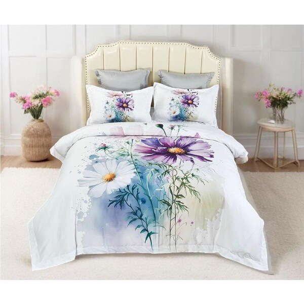 Marrea Floral Quilt/Doona/Duvet Cover Set - Super King Size