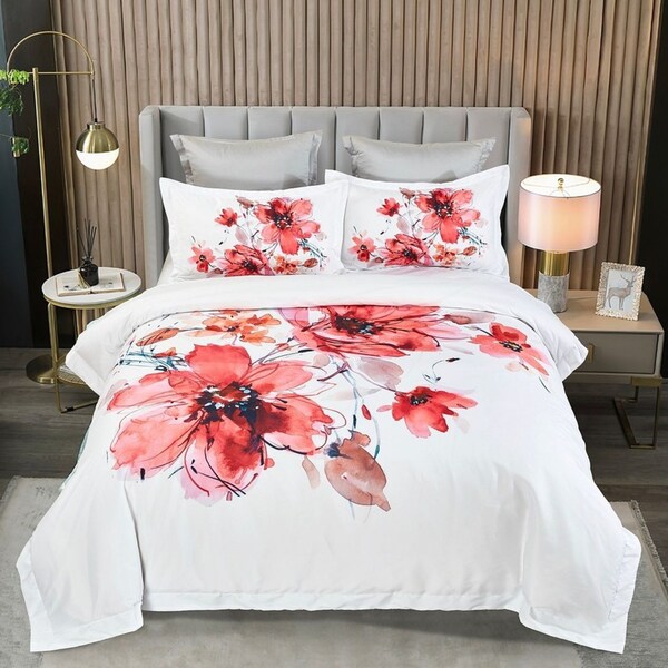 Lulani Floral Quilt/Doona/Duvet Cover Set - Queen Size