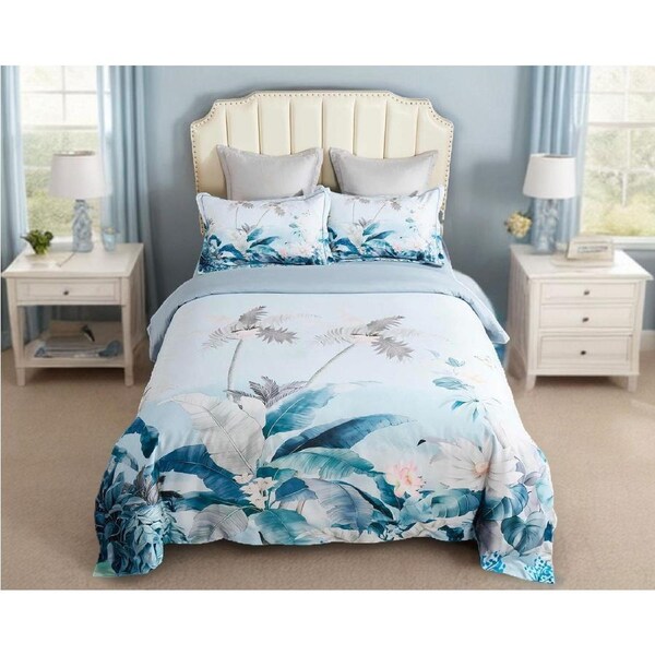 Tropical Quilt/Doona/Duvet Cover Set - Super King Size