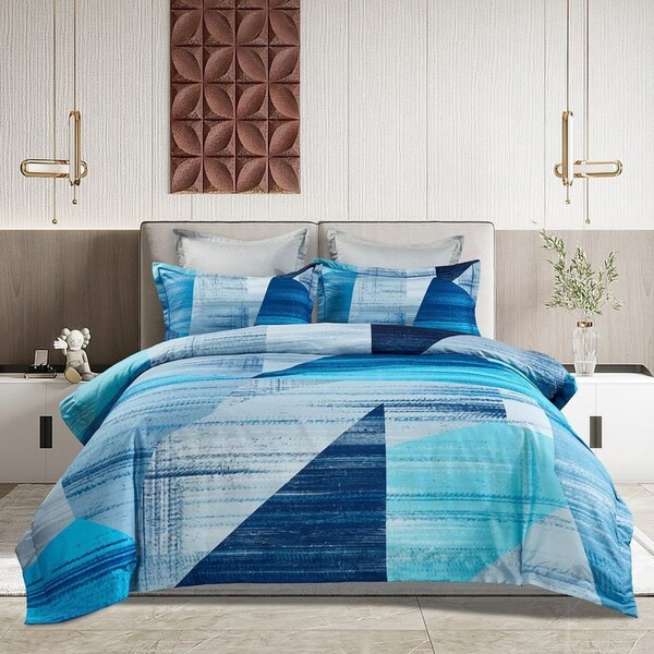 Mondrian Quilt/Doona/Duvet Cover Set - Super King Size
