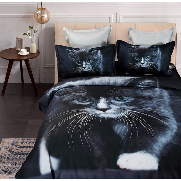 Cat Quilt/Doona/Duvet Cover Set - King Size