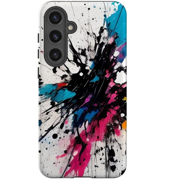 For Samsung Galaxy S24+ Plus Tough Protective Cover, Dark Splatter