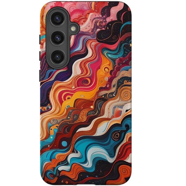 For Samsung Galaxy S24 Tough Protective Cover, Waves Of The Sun