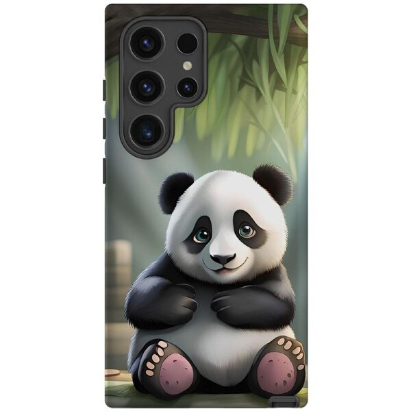 For Samsung Galaxy S24 Ultra Tough Protective Cover, Happy Panda