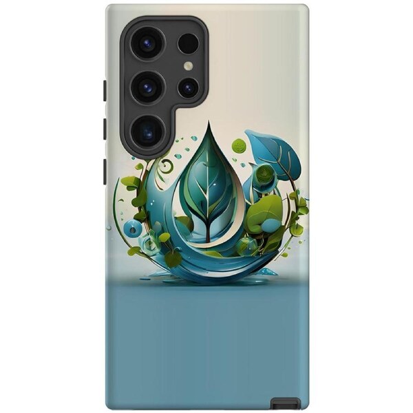 For Samsung Galaxy S24 Ultra Tough Protective Cover, Water Forest