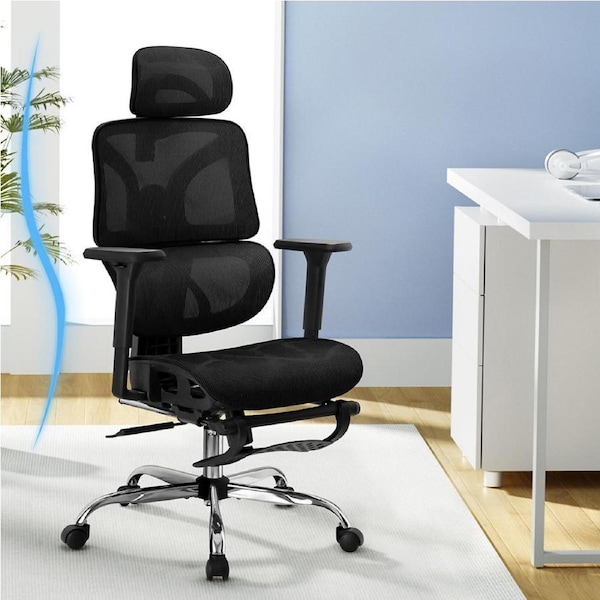 Artiss Ergonomic Office Chair Mesh Chairs High Back Black