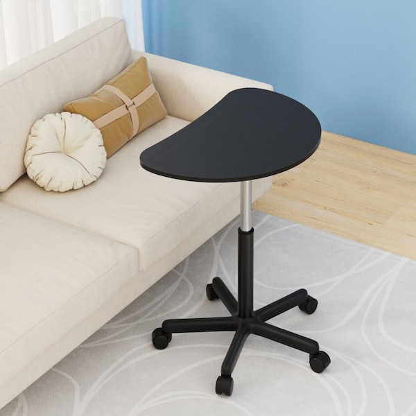 Artiss Laptop Desk Portable Height Adjustable Table Caster Wheels 60CM Black