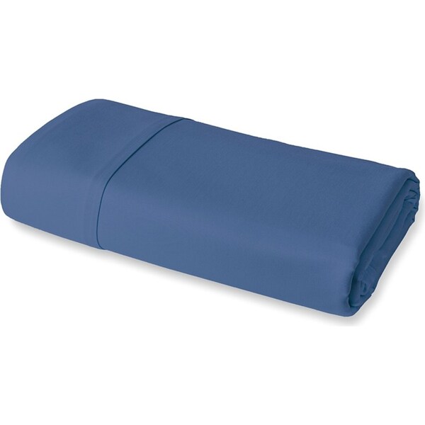 Sheraton Luxury Maison King Bed 100% Cotton 1000TC Flat Sheet Super Storm Blue