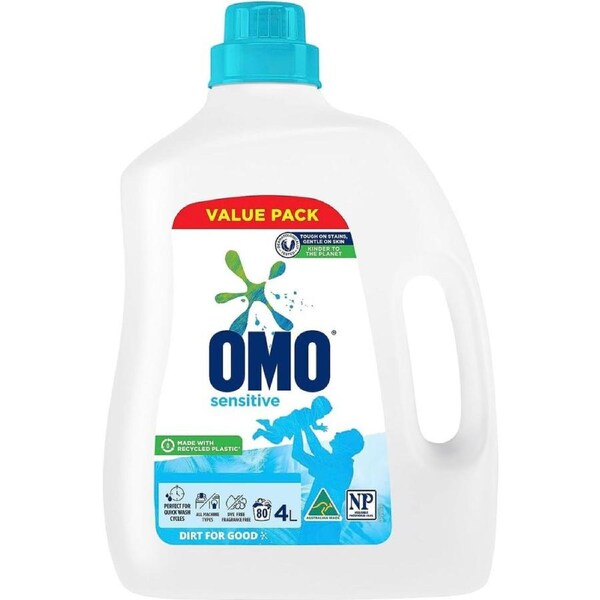 4L OMO Sensitive Front & Top Loader Liquid Detergent