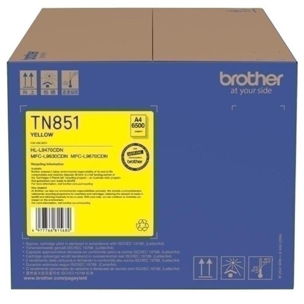 Brother TN851 Toner Ink Cartridge Yellow Original Genuine TN-851Y