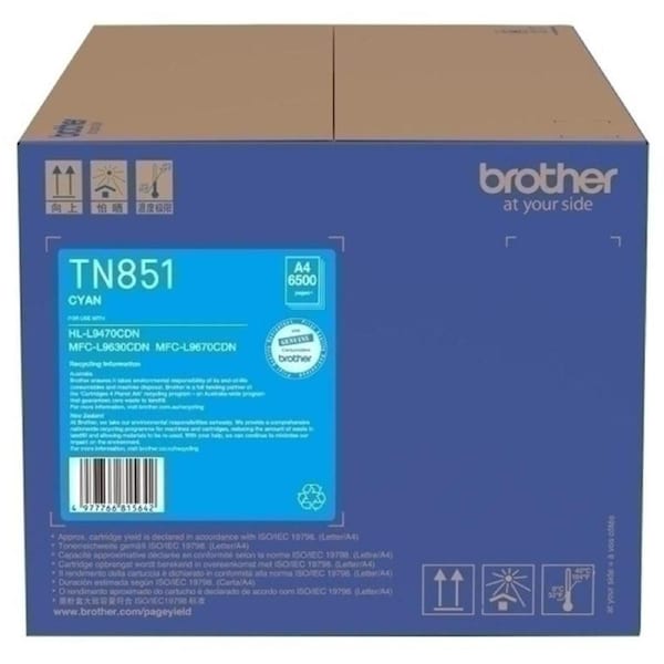 Brother TN851 Toner Ink Cartridge Cyan Original Genuine TN-851C