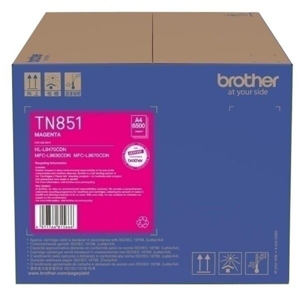 Brother TN851 Toner Ink Cartridge Magenta Original Genuine TN-851M