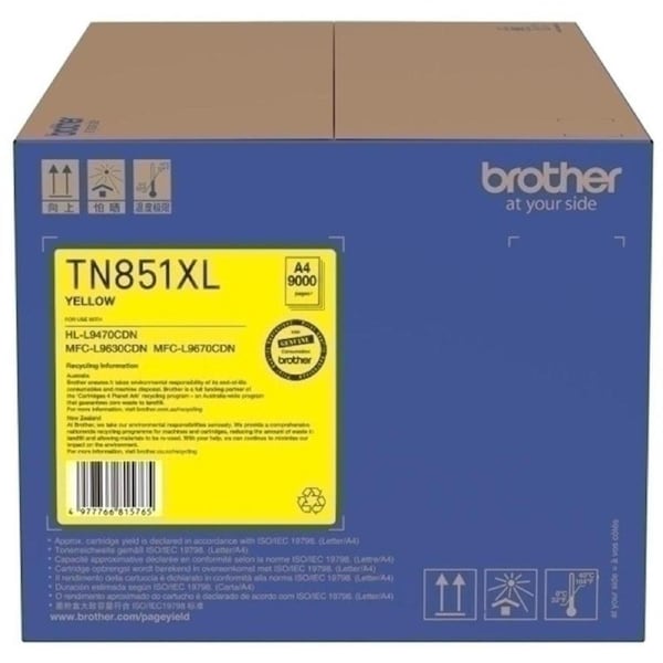 Brother TN851XL Toner Ink Cartridge Yellow Original Genuine TN-851XLY