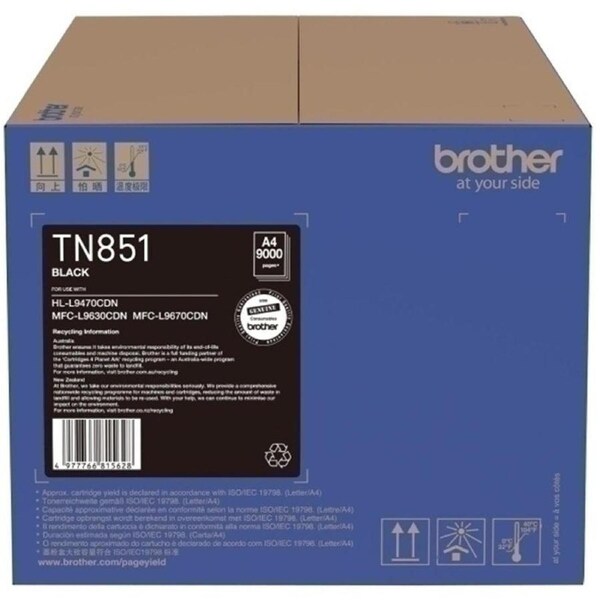 Brother TN851 Toner Ink Cartridge Black Original Genuine TN-851BK