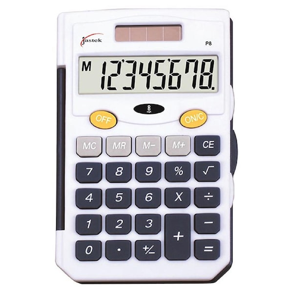 Jastek Portable Pocket 8 Digit Dual Powered School/Work Calculator Blue
