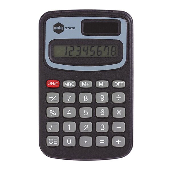 Marbig Math Compact School/Work/Business Calculator Pocket Mini 8 Digit