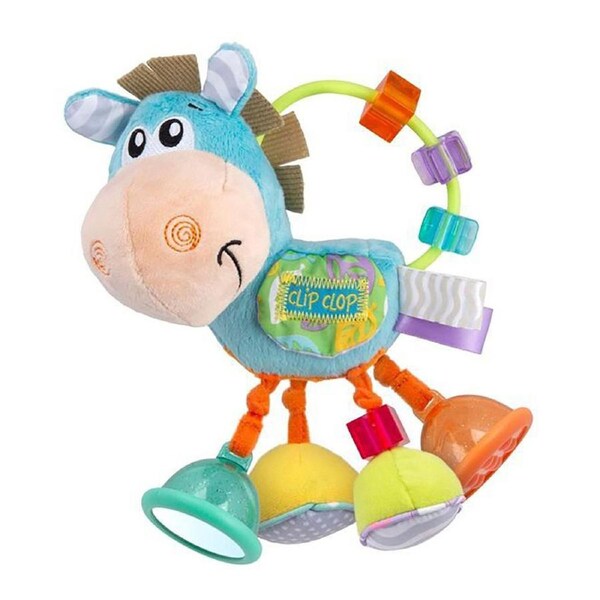 Playgro Clip Clop On-The-Go Interactive Activity Baby Rattle Fun Toy 3m+